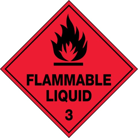 HAZCHEM-FLAMMABLE LIQUID (270MM)